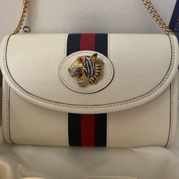 Gucci Azalea RAJA Cream Leather Wallet on Chain - Picture 8 of 8